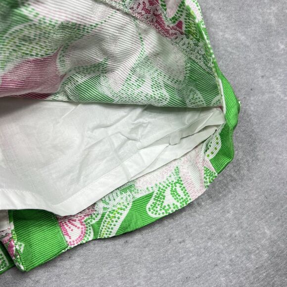 Lilly Pulitzer Dress Womens Size 0 White Pink And Green Floral Print Strapless - Picture 9 of 12
